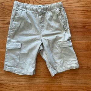 Young men’s khaki tan cargo shorts
